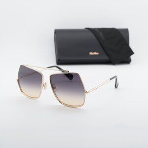Max Mara MM0102 32B Butterfly Sunglasses - Gold/Smoke Gradient